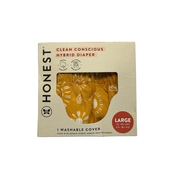 Honest Hybrid Washable Diaper Cover 2-Pair Large 22-40 Lbs - Picture 3 of 16